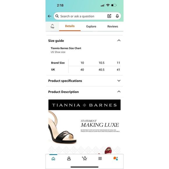 Tianna Barnes Women's Giselle Slingback Heeled Sandal - Picture 9 of 9